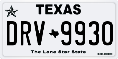 TX license plate DRV9930