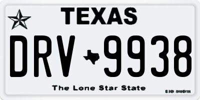 TX license plate DRV9938