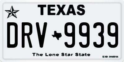 TX license plate DRV9939