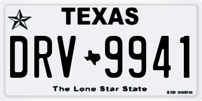 TX license plate DRV9941