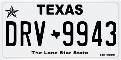 TX license plate DRV9943