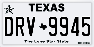 TX license plate DRV9945