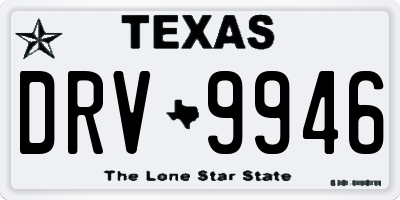 TX license plate DRV9946