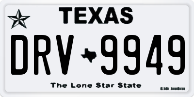 TX license plate DRV9949