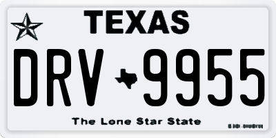 TX license plate DRV9955