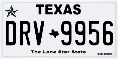 TX license plate DRV9956