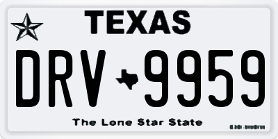 TX license plate DRV9959