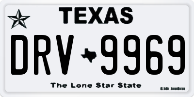 TX license plate DRV9969