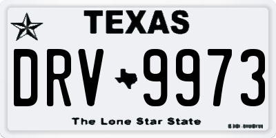 TX license plate DRV9973