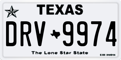 TX license plate DRV9974