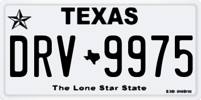 TX license plate DRV9975