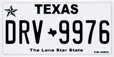 TX license plate DRV9976