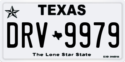 TX license plate DRV9979