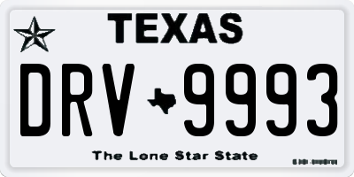 TX license plate DRV9993