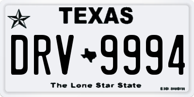 TX license plate DRV9994