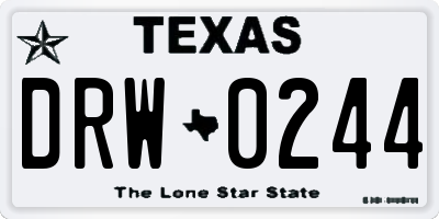 TX license plate DRW0244