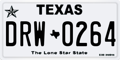 TX license plate DRW0264