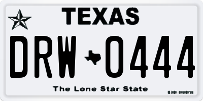 TX license plate DRW0444