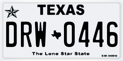 TX license plate DRW0446