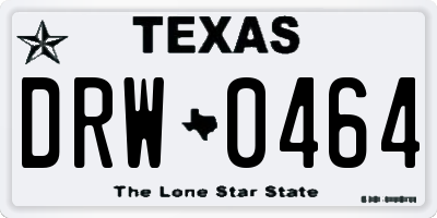 TX license plate DRW0464