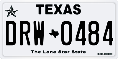 TX license plate DRW0484