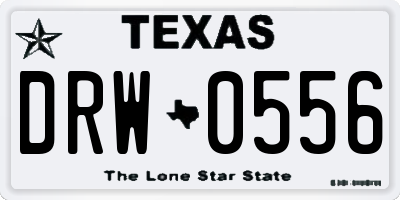 TX license plate DRW0556