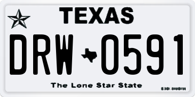 TX license plate DRW0591