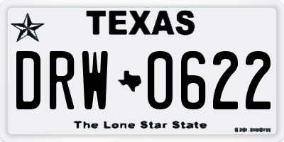 TX license plate DRW0622
