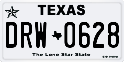 TX license plate DRW0628