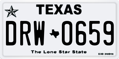 TX license plate DRW0659