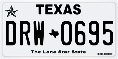 TX license plate DRW0695