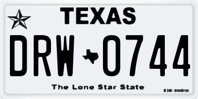 TX license plate DRW0744