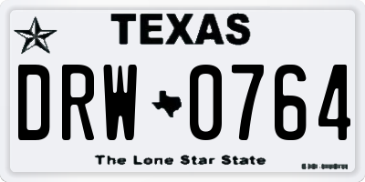 TX license plate DRW0764