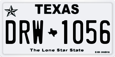 TX license plate DRW1056