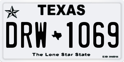 TX license plate DRW1069