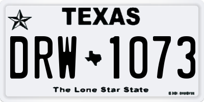 TX license plate DRW1073