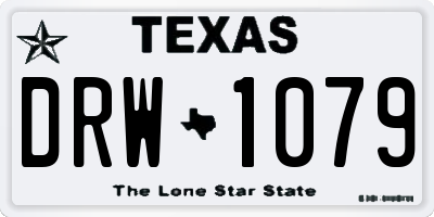 TX license plate DRW1079