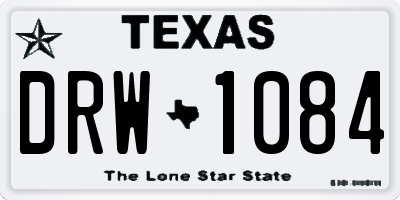 TX license plate DRW1084