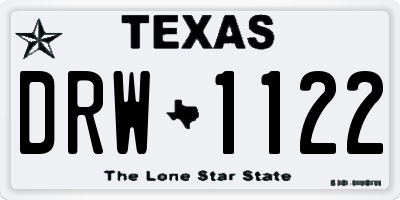 TX license plate DRW1122