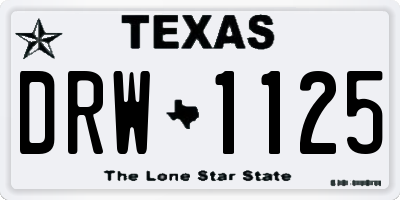 TX license plate DRW1125