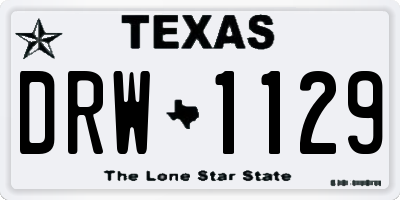 TX license plate DRW1129