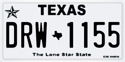 TX license plate DRW1155