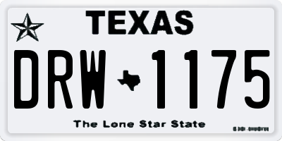 TX license plate DRW1175