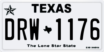 TX license plate DRW1176