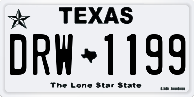 TX license plate DRW1199