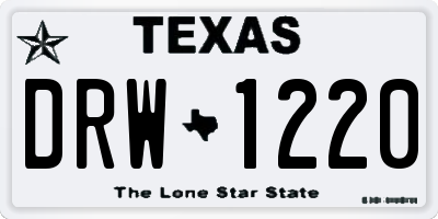 TX license plate DRW1220