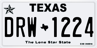 TX license plate DRW1224