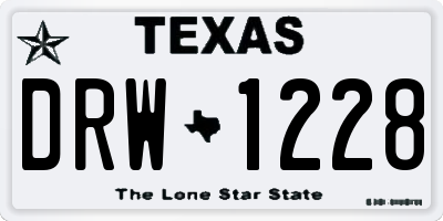 TX license plate DRW1228