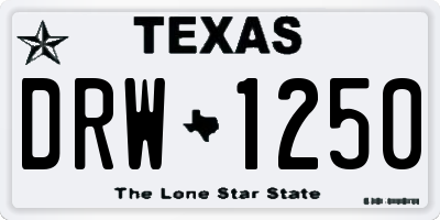 TX license plate DRW1250