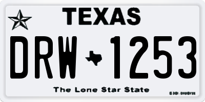 TX license plate DRW1253